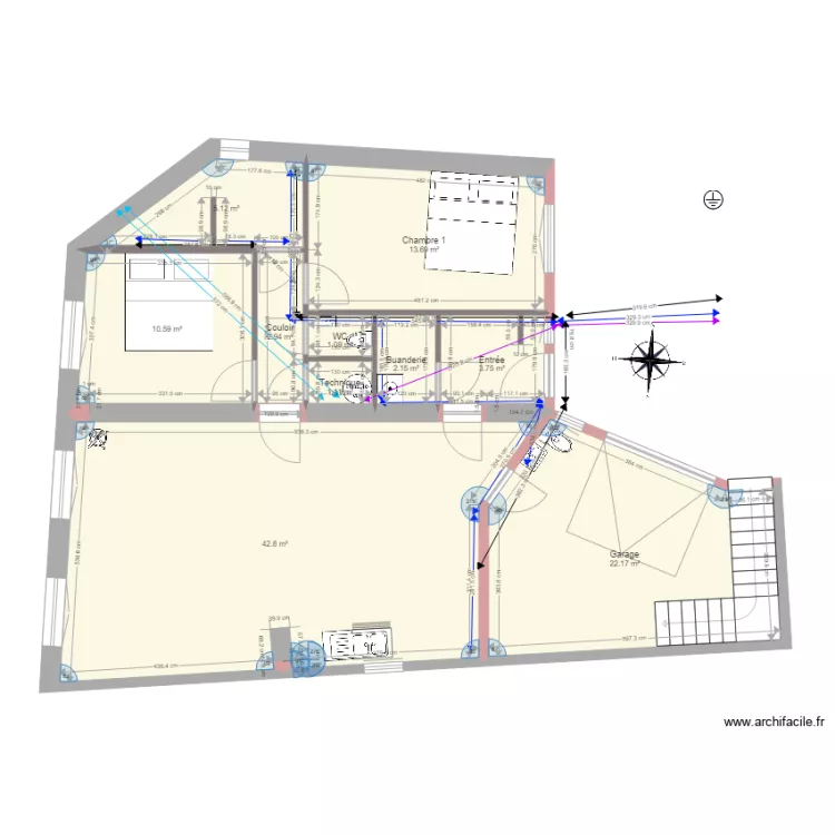 Evac et alim eau RDC 4. Plan de 