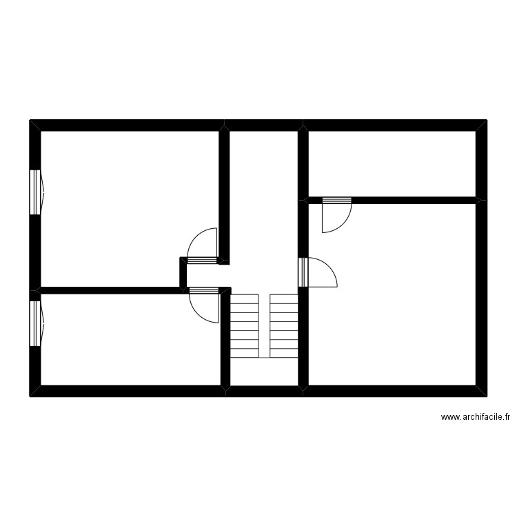 Acceuil 3ème étage. Plan de 5 pièces et 84 m2