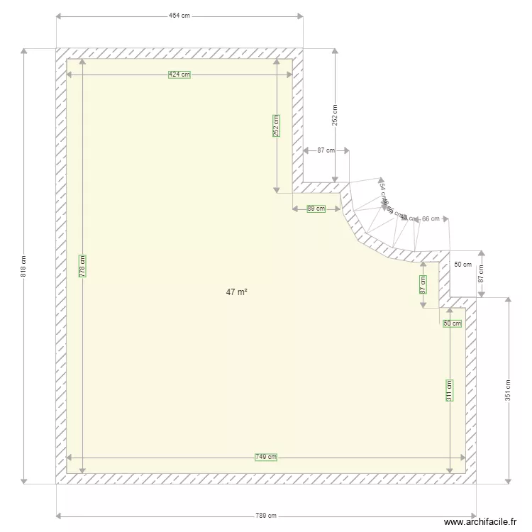 terrasse. Plan de 