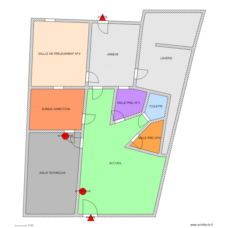 LABORATOIRE BIONECY   PLAN D'EVACUATION. Plan de 0 pièce et 0 m2