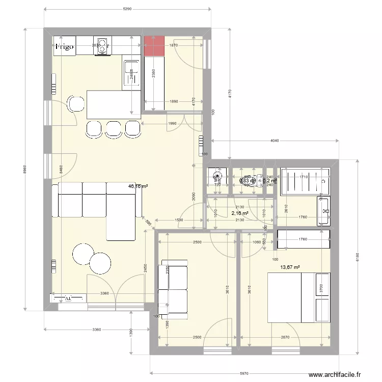 APPART PASCALE FUTUR 2. Plan de APPART PASCALE FUTUR 2. Plan de