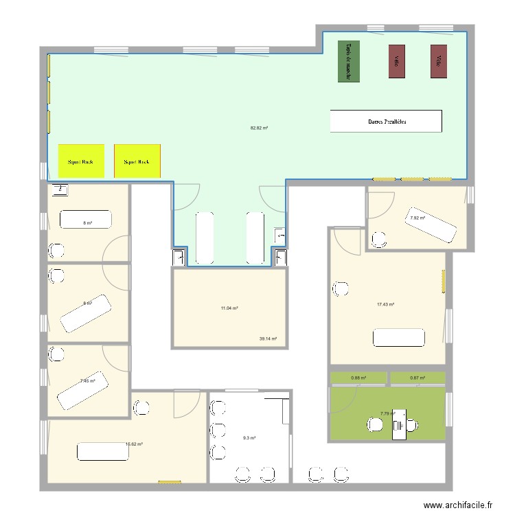 Cab MSP modif. Plan de 0 pièce et 0 m2