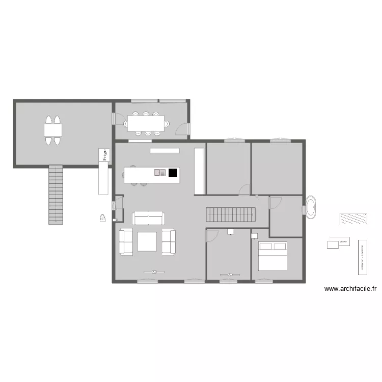 maison st sim rt de viriville. Plan de 