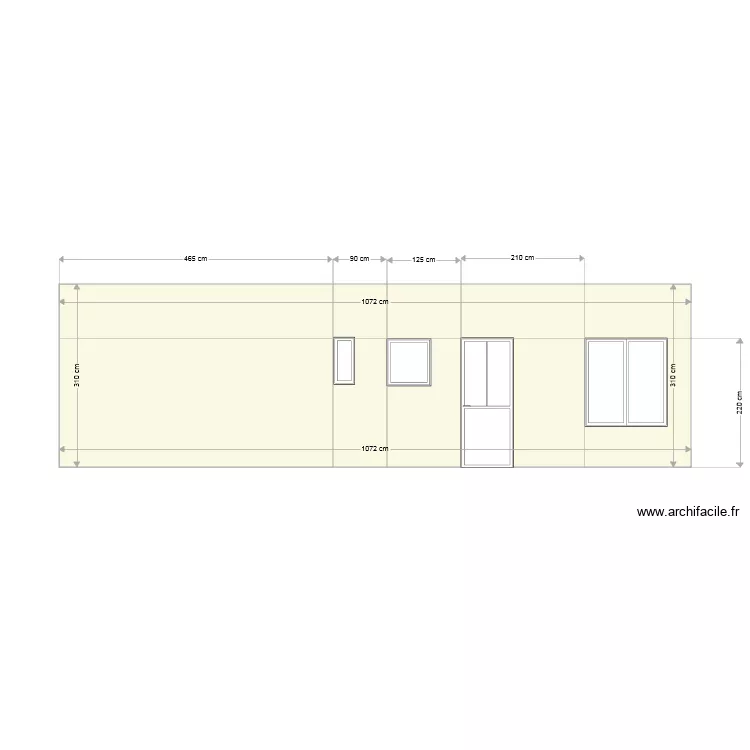 Facade actuelle. Plan de Facade actuelle. Plan de