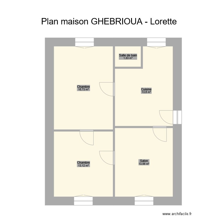 GHEBRIoUA  LORETTE. Plan de 0 pièce et 0 m2