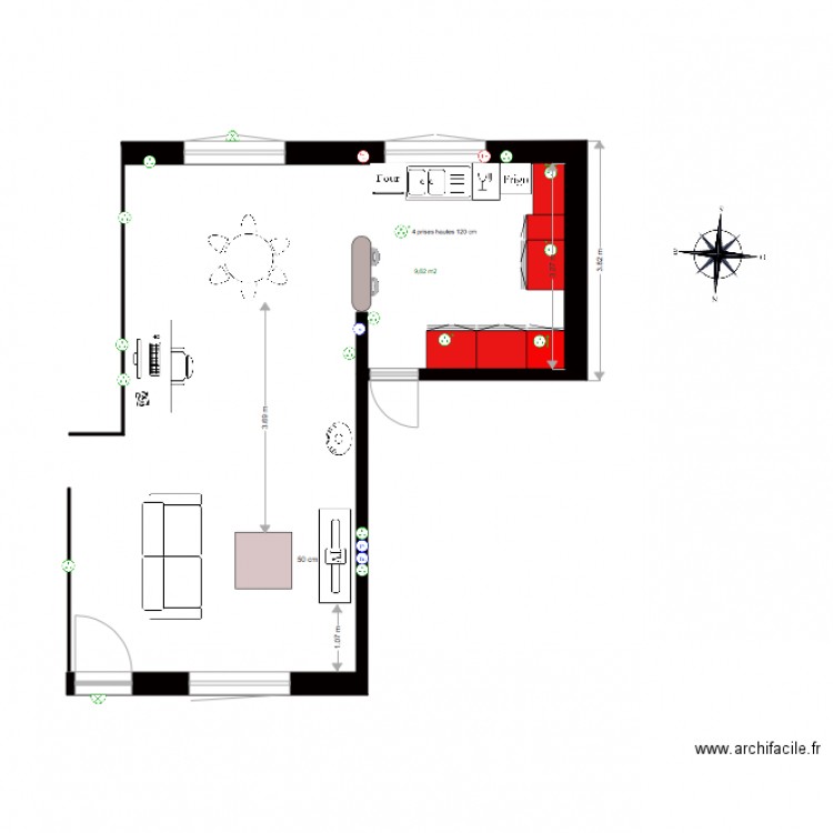 Cuisine 3. Plan de 0 pièce et 0 m2