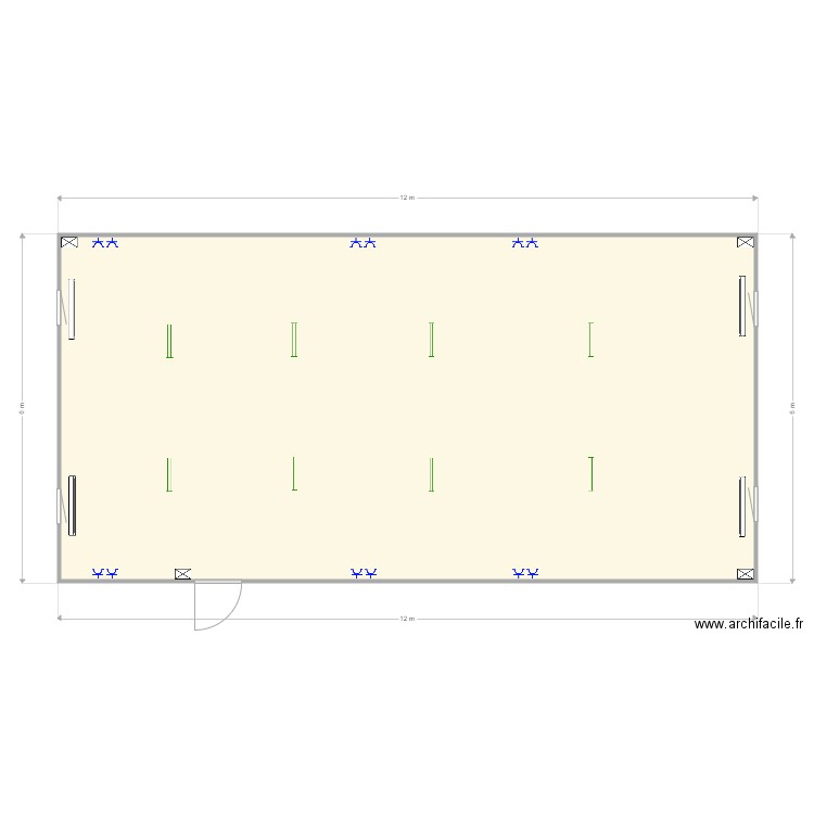 L612 600 x 1200 cm. Plan de 0 pièce et 0 m2