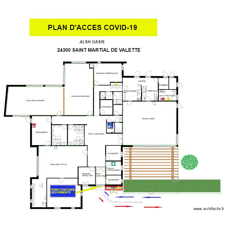 CENTRE DE LOISIR NTN COVID 19. Plan de 0 pièce et 0 m2