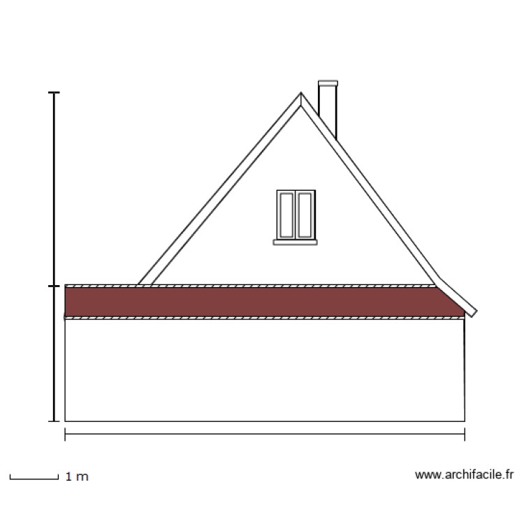 Vue cote Est . Plan de 0 pièce et 0 m2