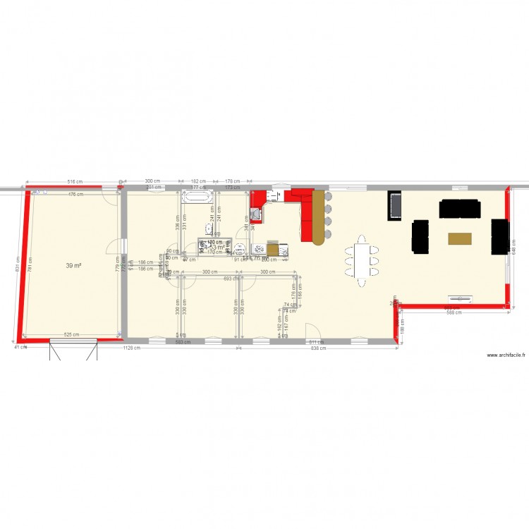 extension maison 1. Plan de 0 pièce et 0 m2
