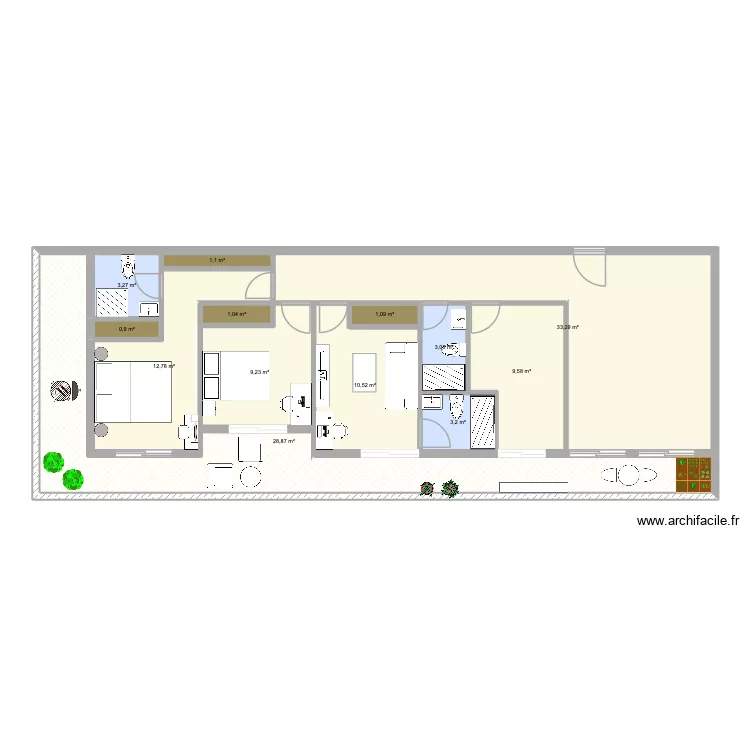 Maison SGTM. Plan de 13 et 118 m² Maison SGTM. Plan de 13 et 118 m²