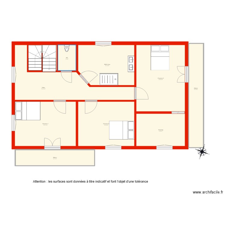 BI 2463 étage non côté. Plan de 0 pièce et 0 m2