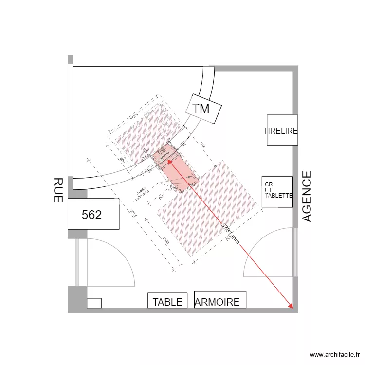 PLAN DE MASSE PROJET SANGUINAIRE SC40404 STANDARD. Plan de 