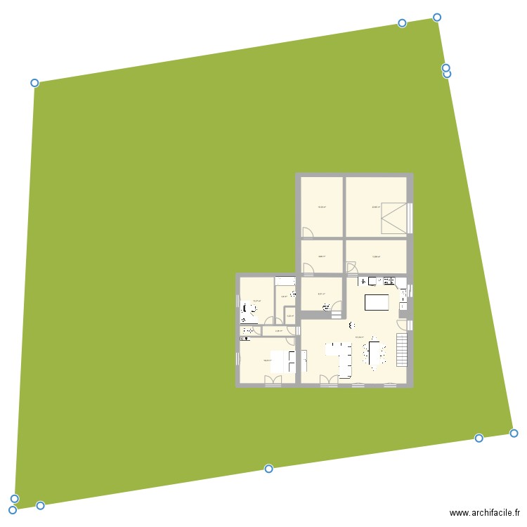 changé proget 3. Plan de 20 pièces et 332 m2