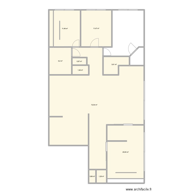Appart St Q. Plan de 0 pièce et 0 m2