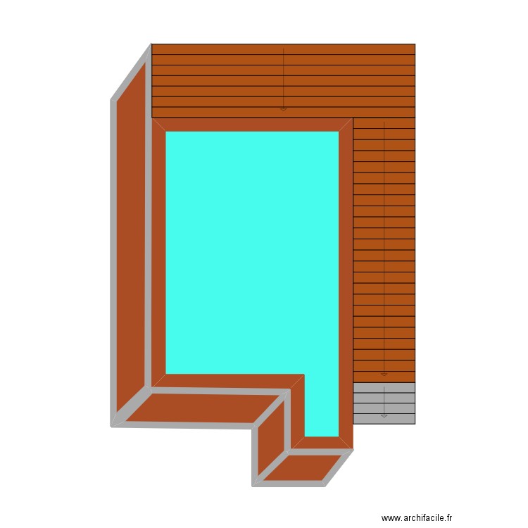 terrasse saint jean. Plan de 5 pièces et 31 m2