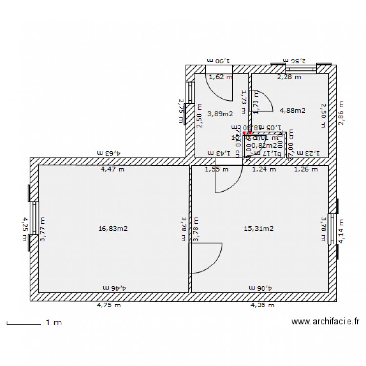 voisin. Plan de 0 pièce et 0 m2