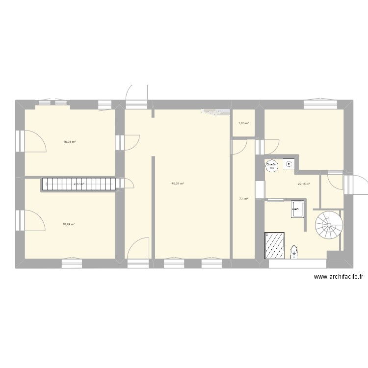 Episy RDC SDB 2023. Plan de 0 pièce et 0 m2