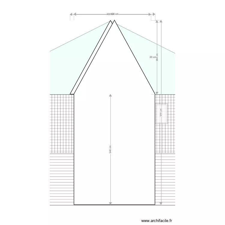 FACADE MAISON CONTAINER. Plan de 