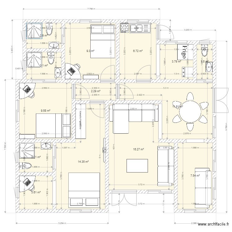 MAISON HABITATION DIMERC. Plan de 0 pièce et 0 m2