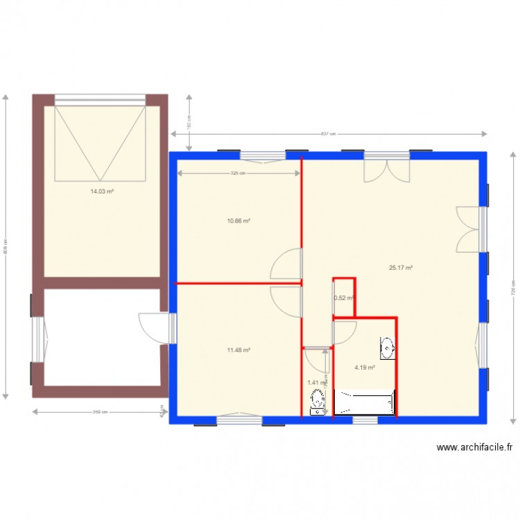 plan maison Yvon et Françoise. Plan de 0 pièce et 0 m2