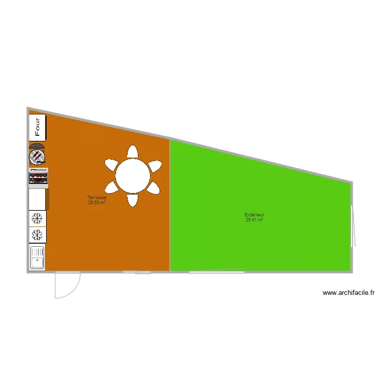 PLAN EXTERIEUR NORD cuisine. Plan de 