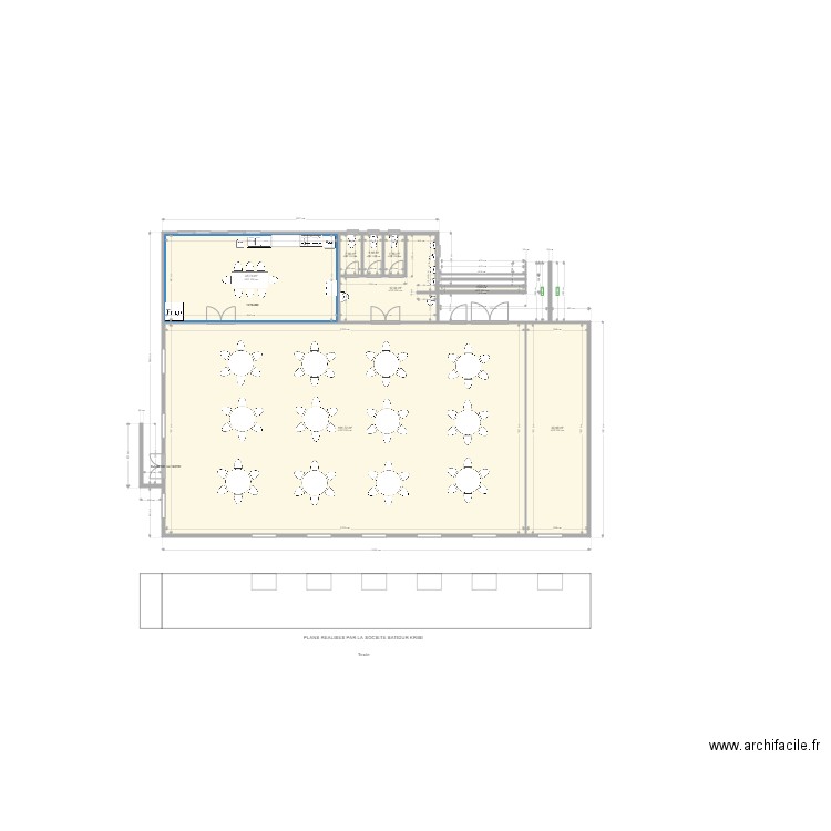 salle des fetes 5. Plan de 8 pièces et 268 m2