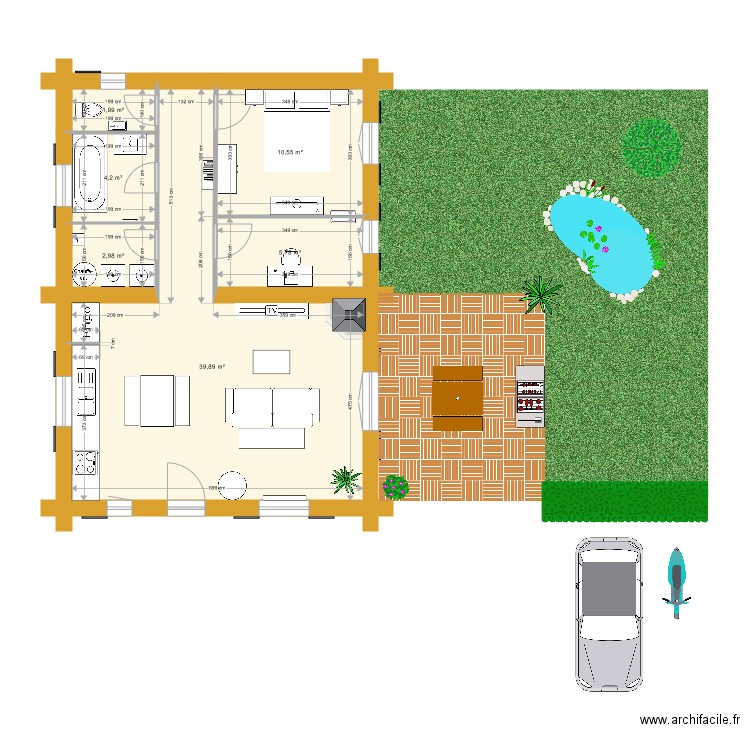 Chalet . Plan de 0 pièce et 0 m2