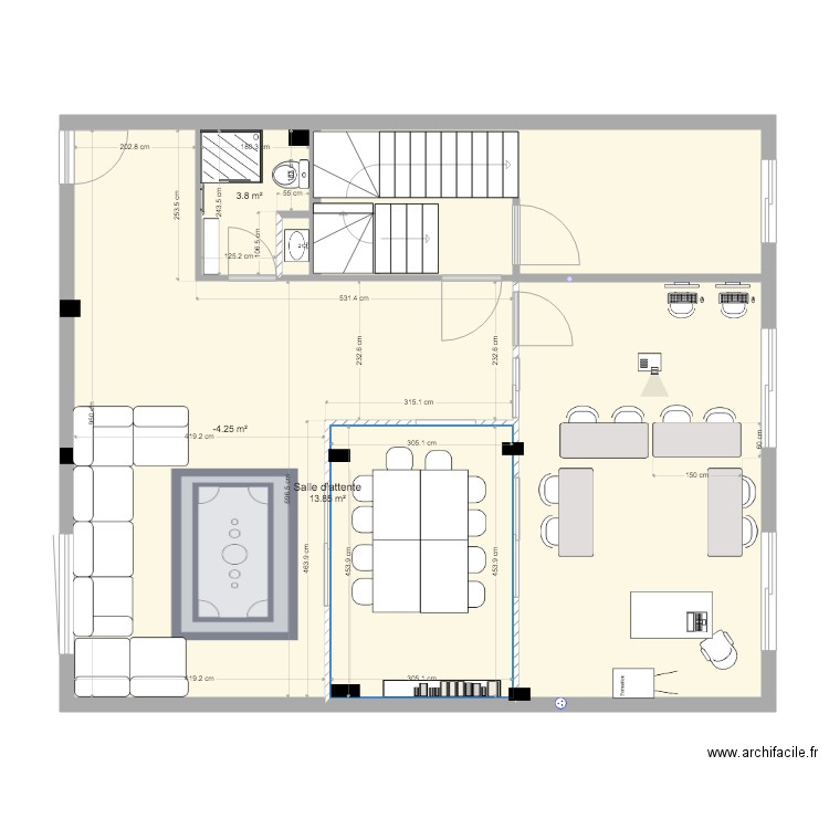 Salle 1bis. Plan de 0 pièce et 0 m2