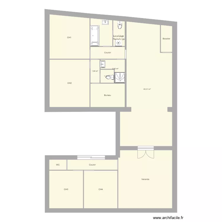 maison mzt ste. Plan de 
