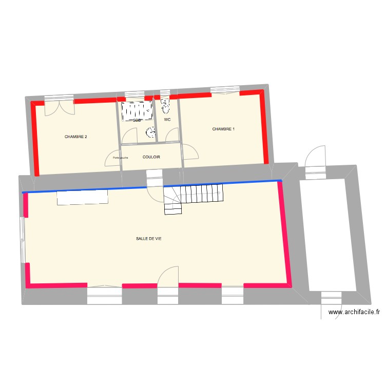 GUILLAUME LECOMTE rénové . Plan de 0 pièce et 0 m2
