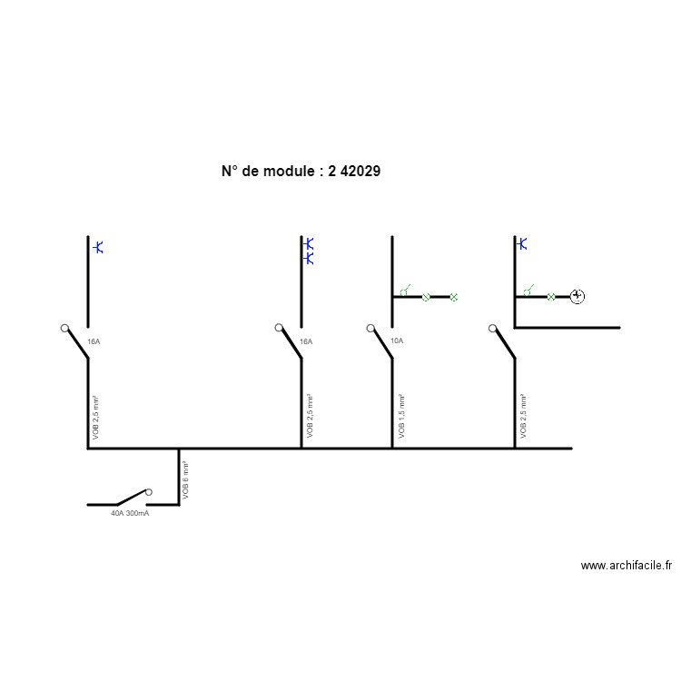 Schéma électrique Jodoigne 2 42029. Plan de 0 pièce et 0 m2