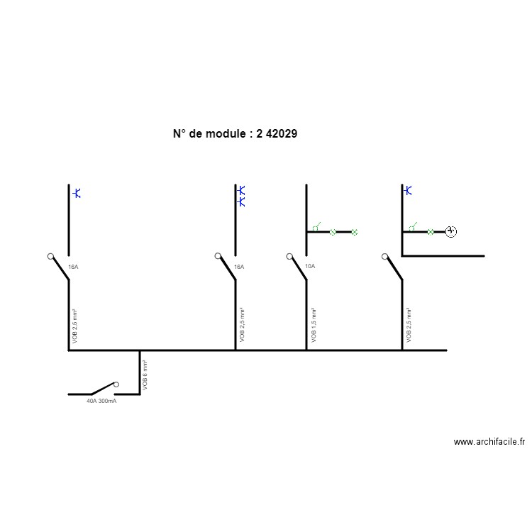 Schéma électrique Jodoigne 2 42029. Plan de 0 pièce et 0 m2