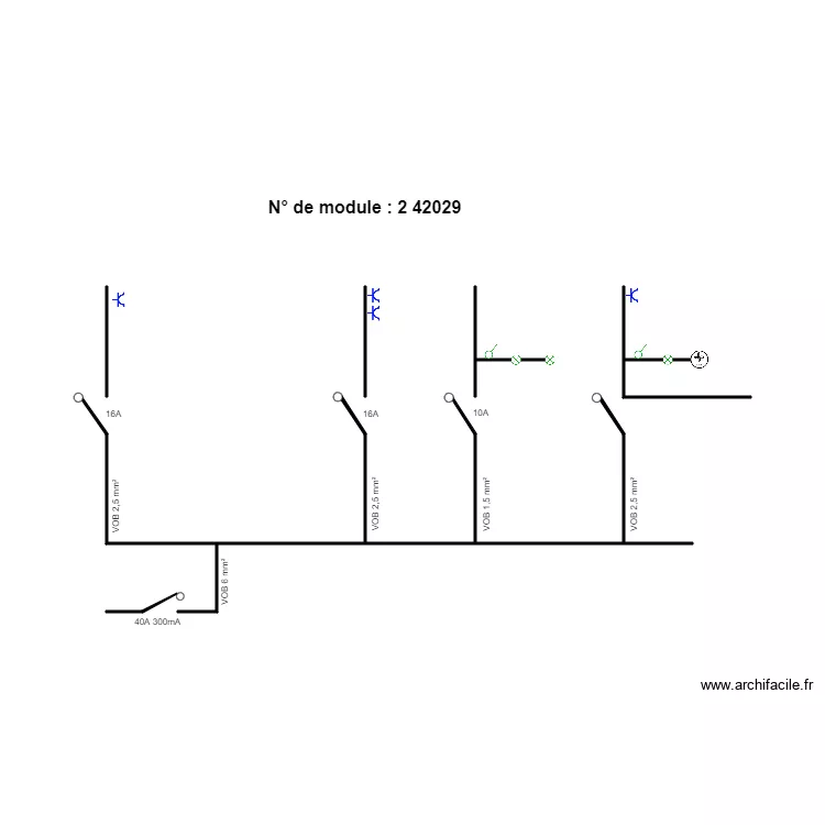Sch&eacute;ma &eacute;lectrique Jodoigne 2 42029. Plan de 