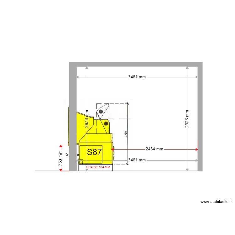 COUPE PROJET PALAVAS S87. Plan de 0 pièce et 0 m2