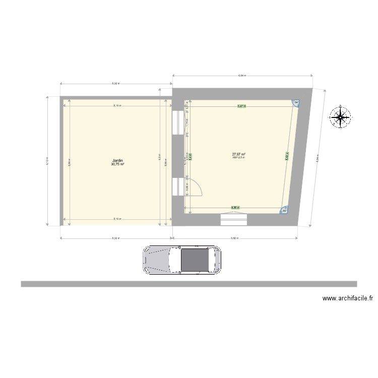 plan de masse. Plan de 0 pièce et 0 m2