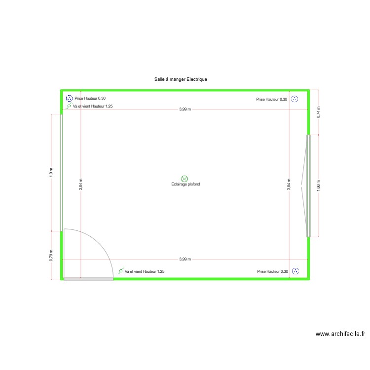 Salle à manger Electrique. Plan de 0 pièce et 0 m2