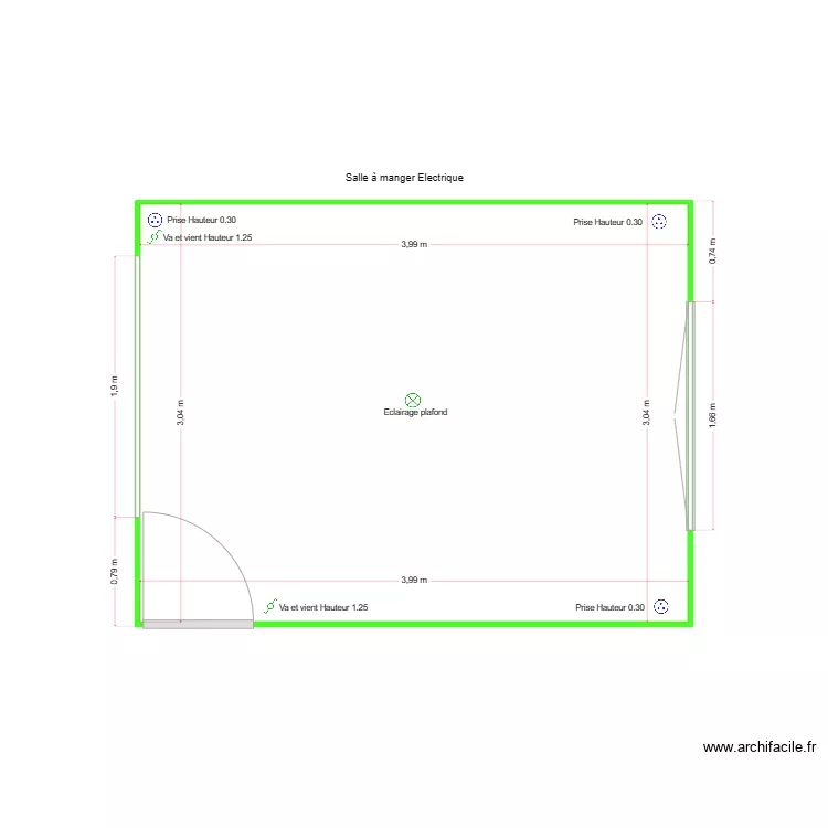 Salle à manger Electrique. Plan de Salle à manger Electrique. Plan de