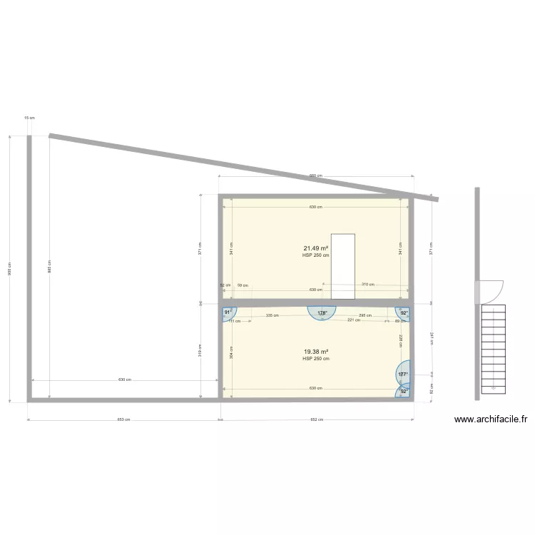 Fa&ccedil;ade BLA. Plan de 