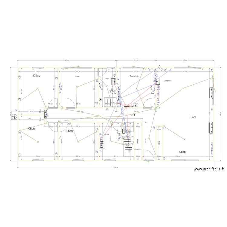 Plan elec plomberie 2. Plan de 0 pièce et 0 m2