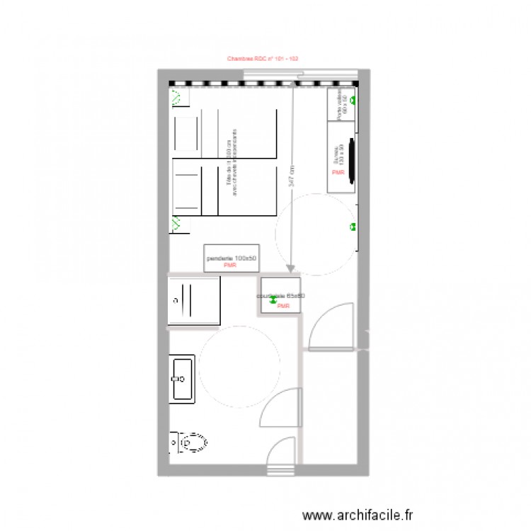 CHAMBRE TYPE A 4. Plan de 0 pièce et 0 m2