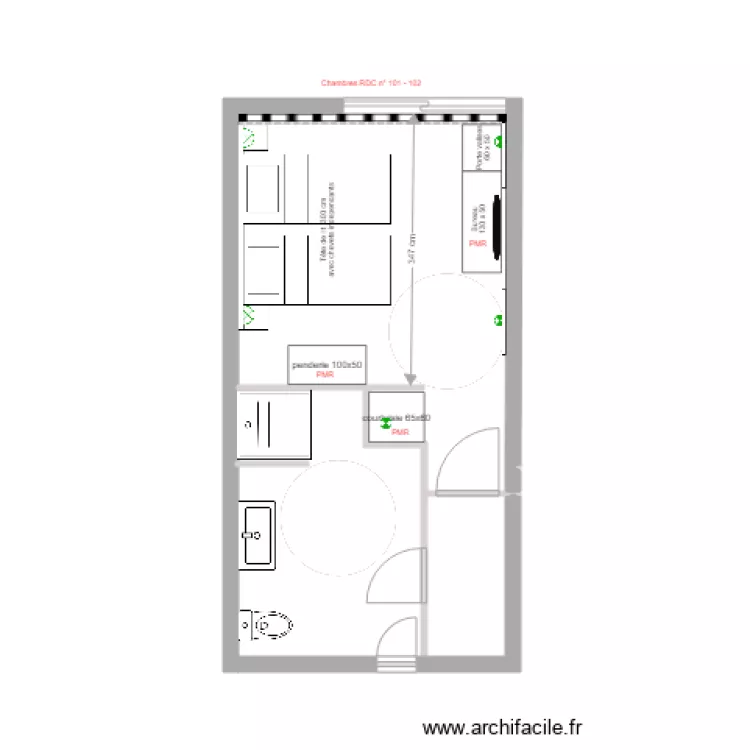 CHAMBRE TYPE A 4. Plan de 