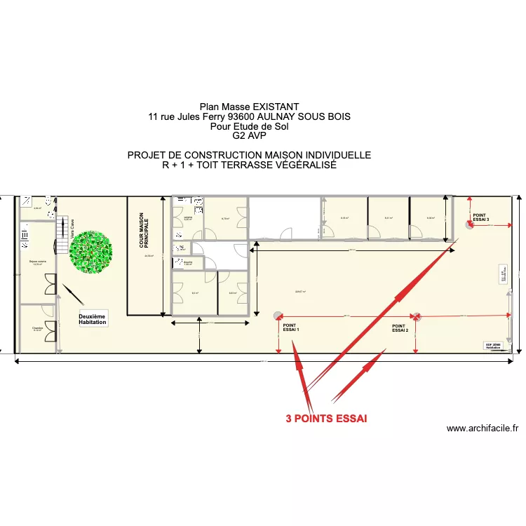 PLAN MASSE JULES FERRY EXISTANT pour Etude de sol 05 05 21. Plan de PLAN MASSE JULES FERRY EXISTANT pour Etude de sol 05 05 21. Plan de