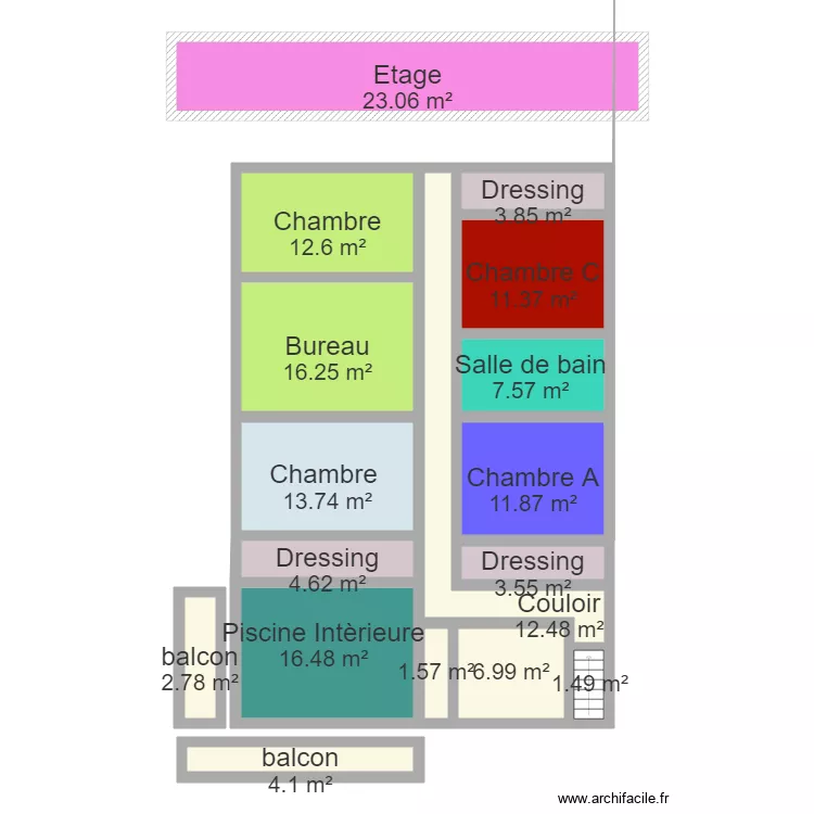 Etage De Mon Appartement Model 2. Plan de 