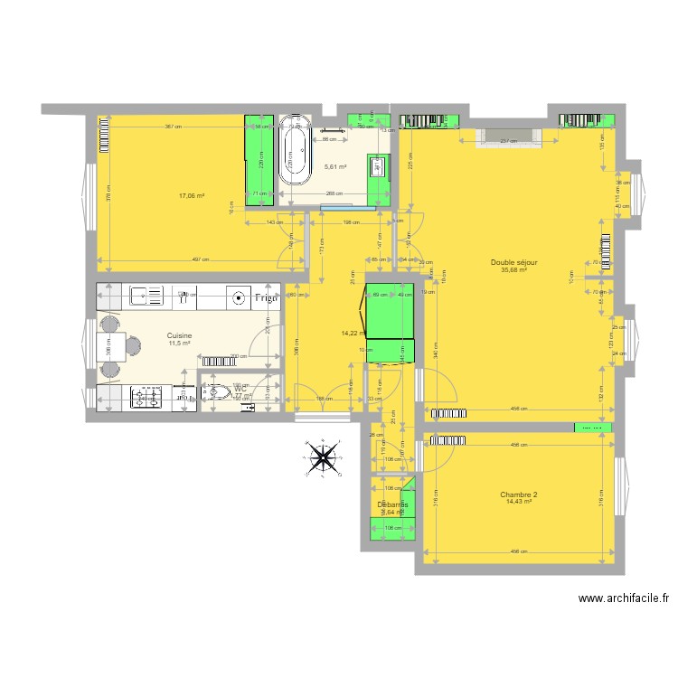 Travaux vierge. Plan de 0 pièce et 0 m2