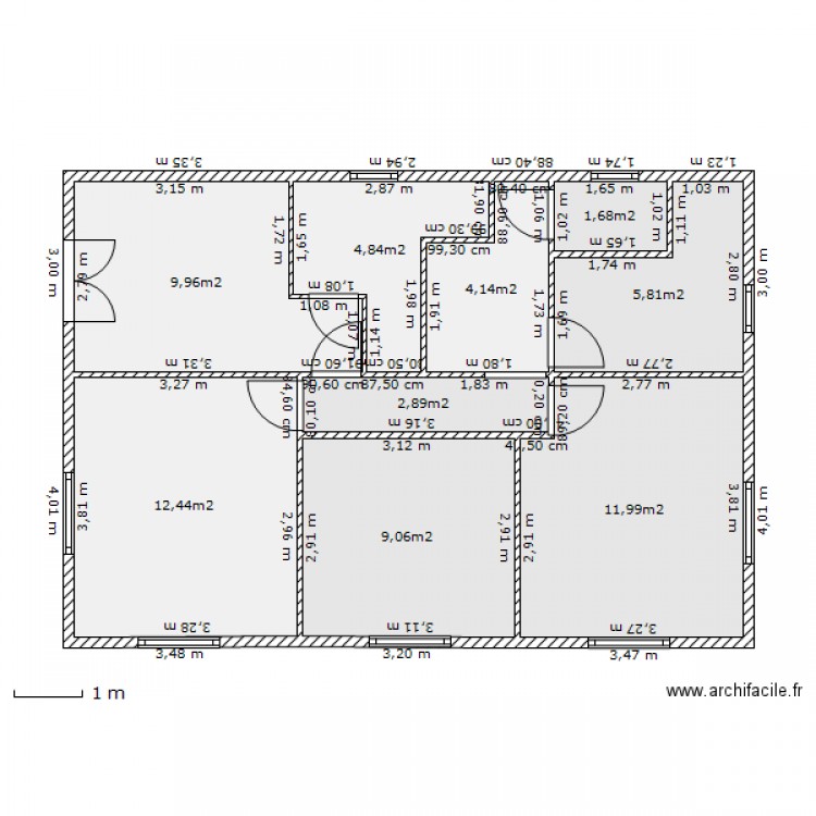 PROJET 1 ETAGE. Plan de 0 pièce et 0 m2