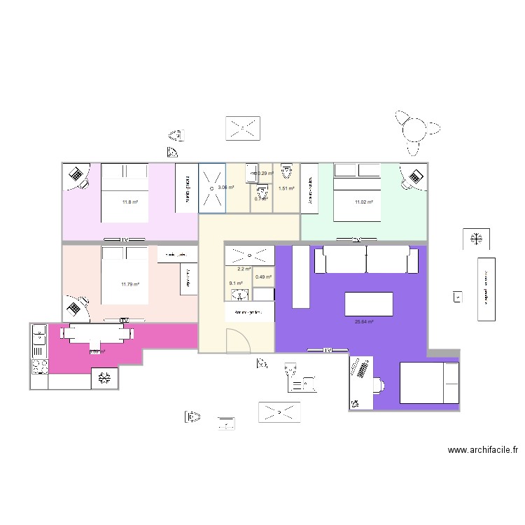 Crimée tout partagé. Plan de 0 pièce et 0 m2