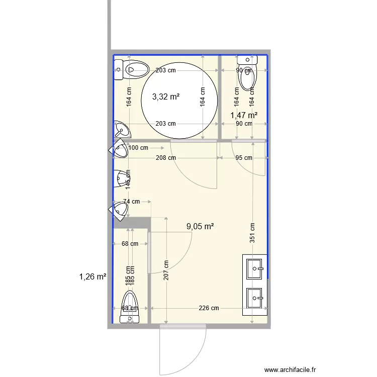 Projet wc 2. Plan de 