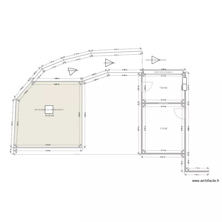 CMCAS SALLE SURY AUX BOIS PLAN PROJET PARKING. Plan de CMCAS SALLE SURY AUX BOIS PLAN PROJET PARKING. Plan de