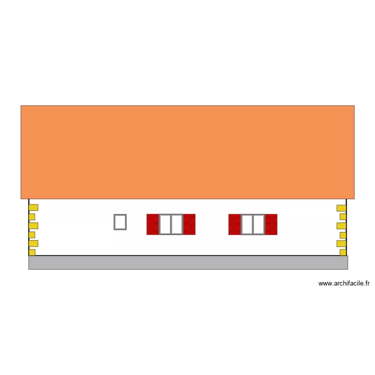 plan fa&ccedil;ade nord. Plan de 